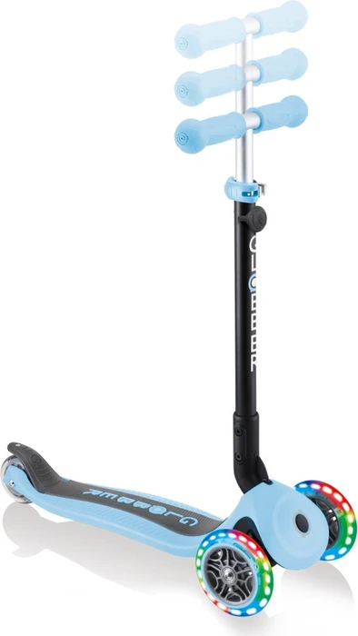 Globber Go Up Foldable Lights Kickboard pale blue/black