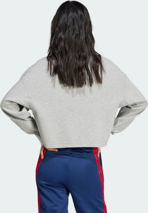 adidas ALL SZN Ribbed V-Neck Sweatshirt medium grey heather (Damen)