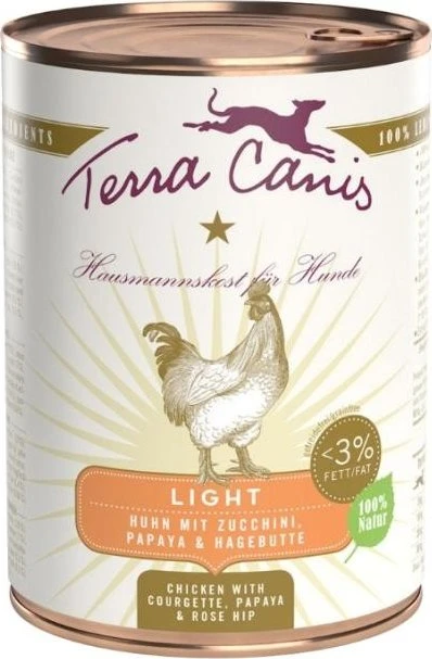 Terra Canis Huhn Light mit Zucchini, Papaya und Hagebutte, 400g