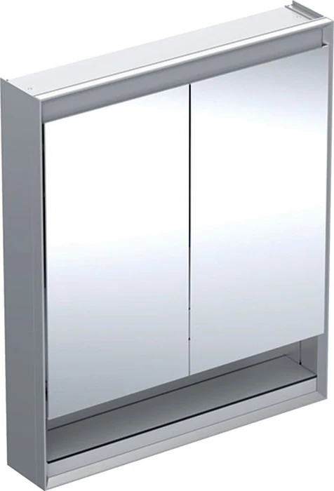 Geberit ONE Spiegelschrank ComfortLight, Nische, 2 Türen, AP-Montage, 75cm, Aluminium eloxiert