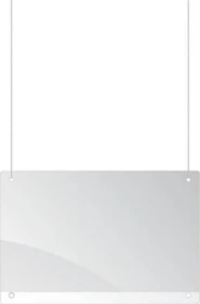 Franken Hygieneschutz Trennwand Schutzschild zur Deckenmontage, transparent, 80x65cm