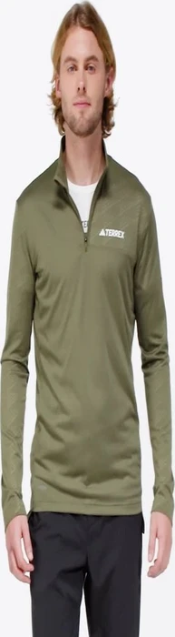adidas Terrex Multi Half-Zip Funktionsshirt langarm olive strata (Herren)