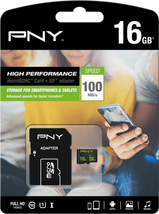 PNY High Performance R100/W20 16GB Kit, UHS-I U1, Class 10