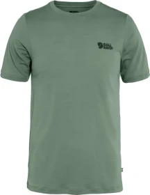 Fjällräven Abisko Wool Logo Funktionsshirt kurzarm patina green (Herren)
