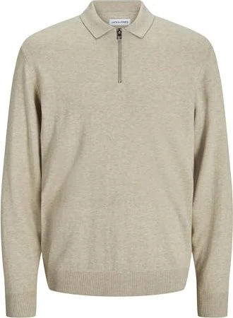 Jack & Jones Einfarbig Strickpullover oatmeal (Herren)