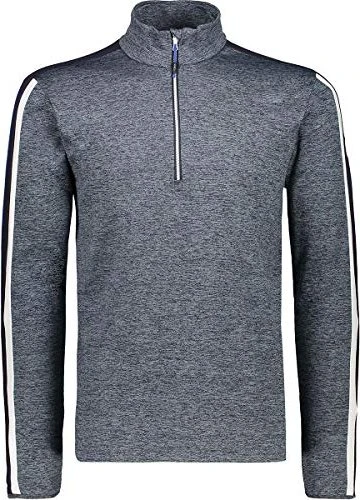 CMP Softech Fleece Melange 70's Funktionsshirt langarm schwarz/blau melange (Herren)