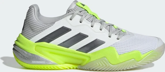 adidas Barricade 13 Clay cloud white/iron metallic/lucid lemon (Damen)