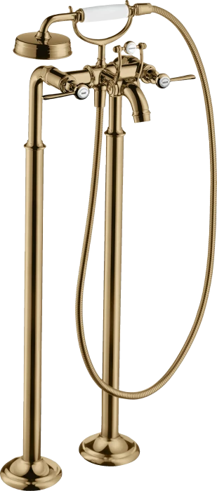 Hansgrohe Axor Montreux 2-Griff Wannenarmatur bodenstehend mit Hebelgriffen polished bronze