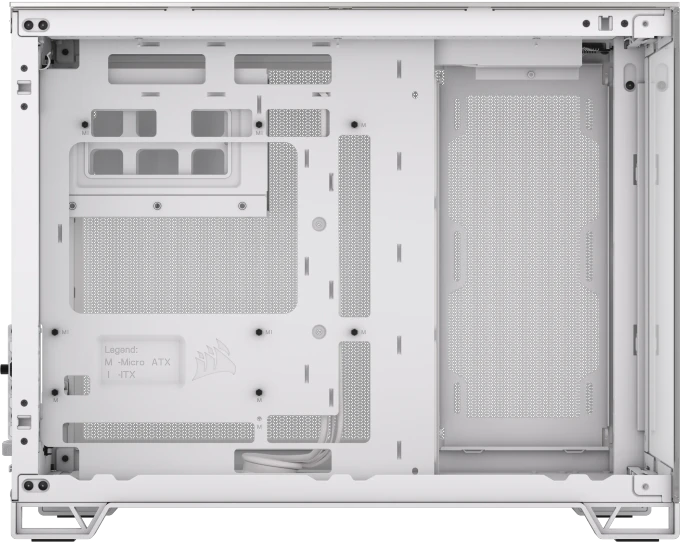 Corsair 2500X White/Satin Gray Aluminium, weiß/silber, Glasfenster