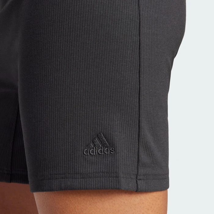 adidas Lounge Ribbed High-Waist Hose kurz black (Damen)