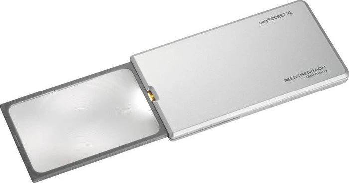 Eschenbach easyPOCKET XL Taschenleuchtlupe silber