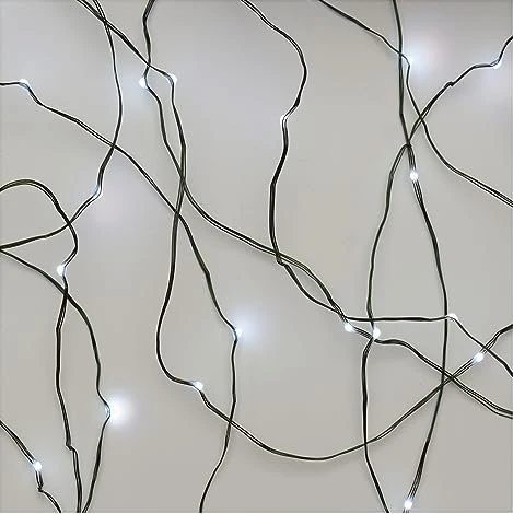 Emos Nano Lichterkette grün LED 75x tageslichtweiß