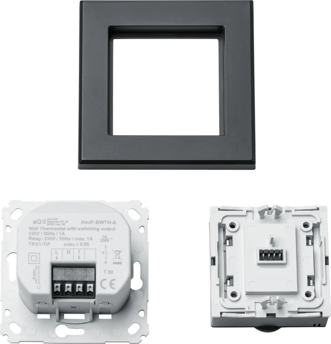eQ-3 Homematic IP Wandthermostat mit Schaltausgang 230V anthrazit, Funk-Wandthermostat