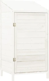 vidaXL Massivholz Geräteschrank 55x112cm weiß