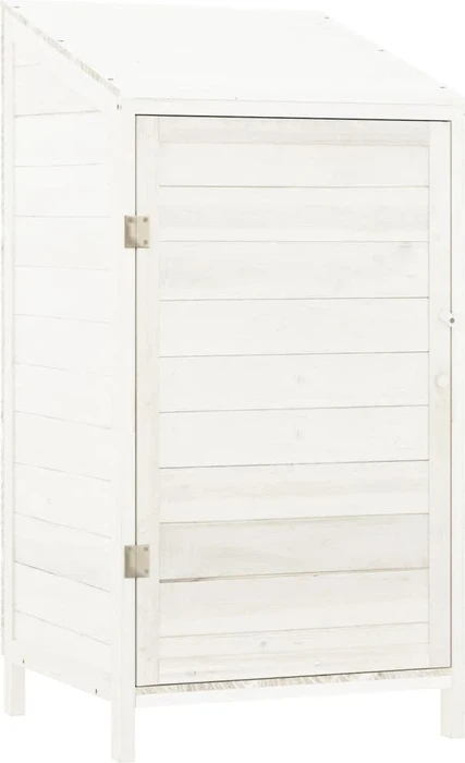 vidaXL Massivholz Geräteschrank 55x112cm weiß