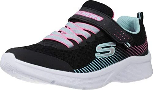 Skechers Microspec Advance black mesh/neon pink trim/aqua (Junior)