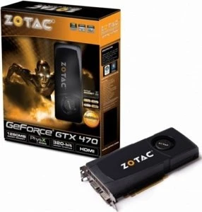 Zotac GeForce GTX 470, 1.25GB GDDR5, 2x DVI, Mini HDMI