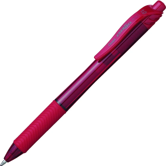 Pentel EnerGel X BL110 1.0mm/0.5mm Gelroller rot/transparent, 12er-Pack