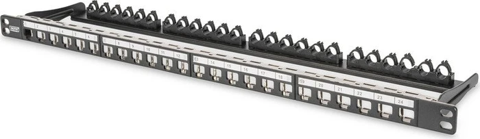 Digitus Professional 24-Port Patchpanel, 19", 0.5HE, schwarz