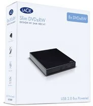 LaCie 8x DVD±RW by Sam Hecht, SlimLine, USB 2.0