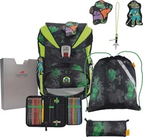 DerDieDas ErgoFlex Superlight Funny Fighter Schulrucksack-Set, 5-tlg.