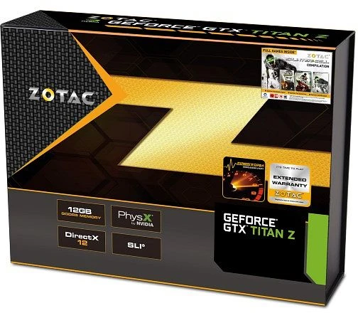 Zotac GeForce GTX Titan Z, 2x 6GB GDDR5, 2x DVI, HDMI, DP