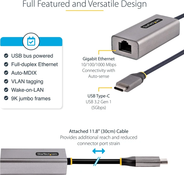 StarTech LAN-Adapter, RJ-45, USB-C 3.0 [Stecker]