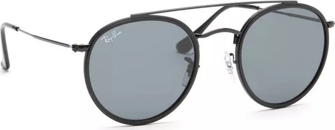 Ray-Ban Round Double Bridge black/blue-grey classic