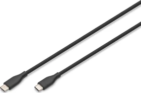Digitus USB-C Kabel, USB 2.0, 60W PD 3.0, USB-C [Stecker] auf USB-C [Stecker], 2m schwarz (AK-300341-020-S)