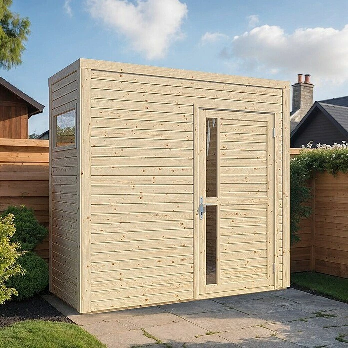 Bertilo Cubus 1 Gartenhaus 234x121cm natur