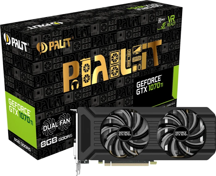 Palit GeForce GTX 1070 Ti Dual, 8GB GDDR5, DVI, HDMI, 3x DP