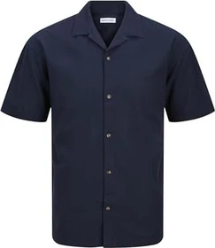 Jack & Jones Relaxed Fit Hemd kurzarm navy blazer (Herren)