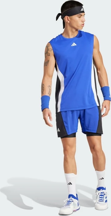 adidas Tennis Pro Heat.RDY Funktionsshirt ärmellos lucid blue/black (Herren)