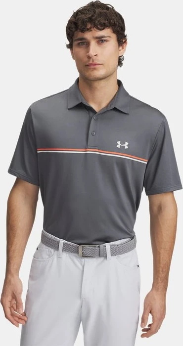 Under Armour Playoff 3.0 Stripe Poloshirt kurzarm castlerock/fire/summit white (Herren)