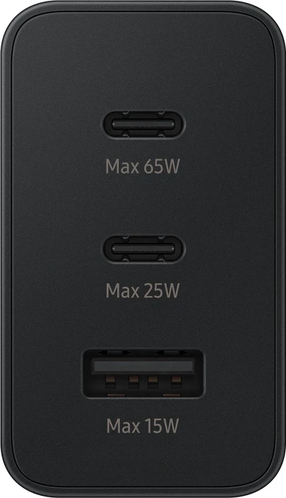 Samsung Power Adapter Trio (65W Schnellladefunktion) ohne Kabel schwarz