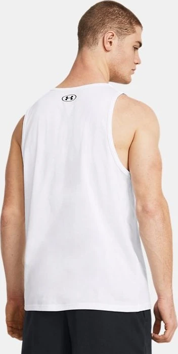 Under Armour Logo Funktionsshirt ärmellos weiß/schwarz (Herren)