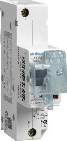 Hager SLS-Schalter 1 polig Cs-Charakteristik 63A