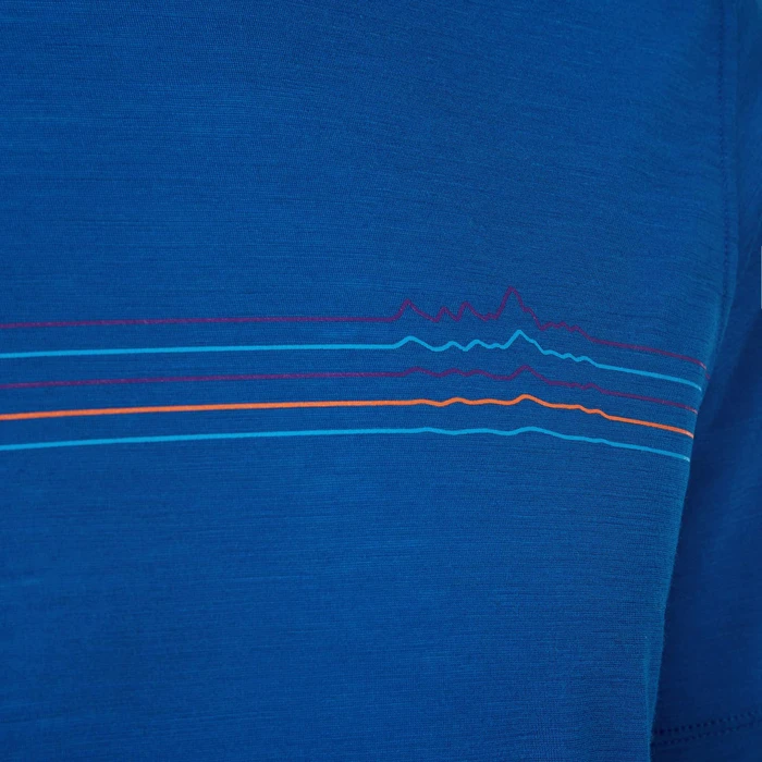 Patagonia Capilene Cool Merino Graphic Funktionsshirt kurzarm fitz roy fader/alpine blue (Herren)
