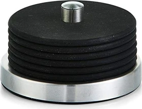 Zeller Edelstahl/Silikon Glasuntersetzer-Set schwarz, 7-tlg.