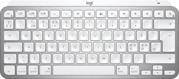 Logitech MX Keys Mini for Mac, LEDs weiß, Logi Bolt, Pale Gray, weiß/grau, USB/Bluetooth, ND