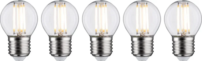 Paulmann Filament LED Tropfen E27 5W/827 klar, 5 Stück