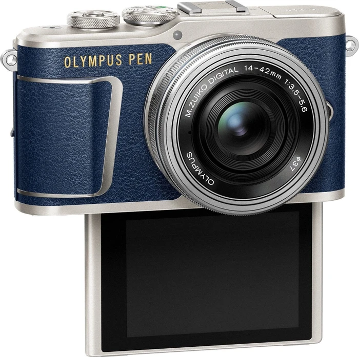 Olympus PEN E-PL9 blau mit Objektiv M.Zuiko digital ED 14-42mm 3.5-5.6 EZ