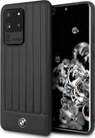 BMW Hard Cover Leather Textured für Samsung Galaxy S20 Ultra schwarz