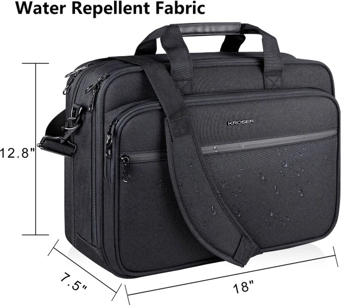 Kroser Notebooktasche, bis 17.3", schwarz