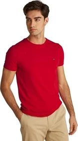 Tommy Hilfiger Roundneck Slim Fit T-Shirt kurzarm medium red (Herren)