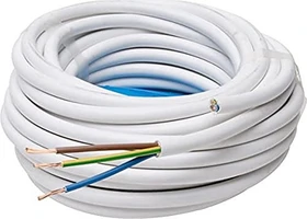 Kopp Schlauchleitung H05VV-F 3Gx1,5mm², 3-adrig, 10m Ring, weiß