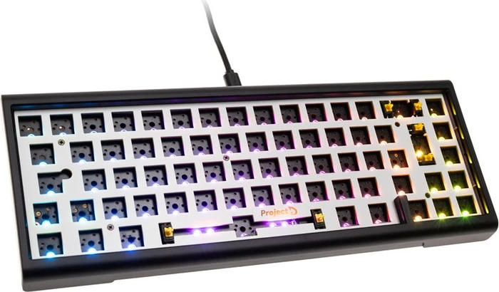 Ducky Tinker 65 Barebone Gaming-Tastatur, schwarz/weiß, ISO
