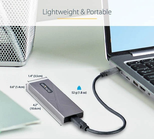 StarTech externes Gehäuse M.2 PCIe/SATA NVMe SSD, USB-C 3.1