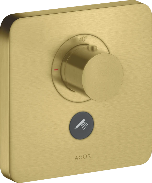 Hansgrohe Axor ShowerSelect Thermostat HighFlow für 1 Verbraucher und zusätzlichen Abgang brushed brass
