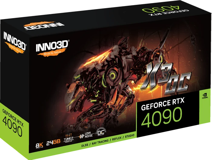 INNO3D GeForce RTX 4090 X3 OC, 24GB GDDR6X, HDMI, 3x DP